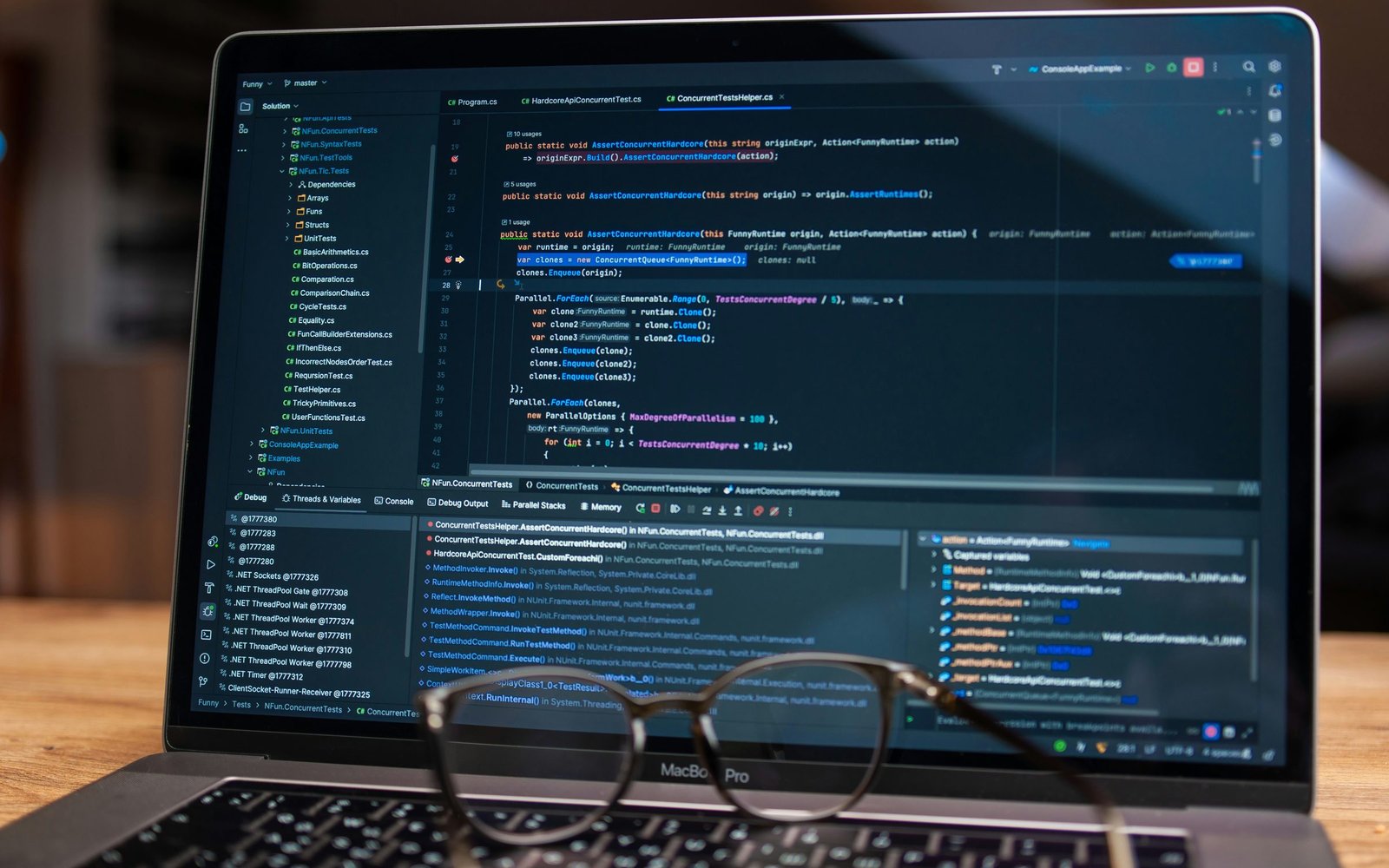 Laptop screen showing web application source code